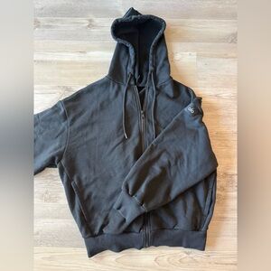 ALO Yoga Full Zip Hoodie in Black.